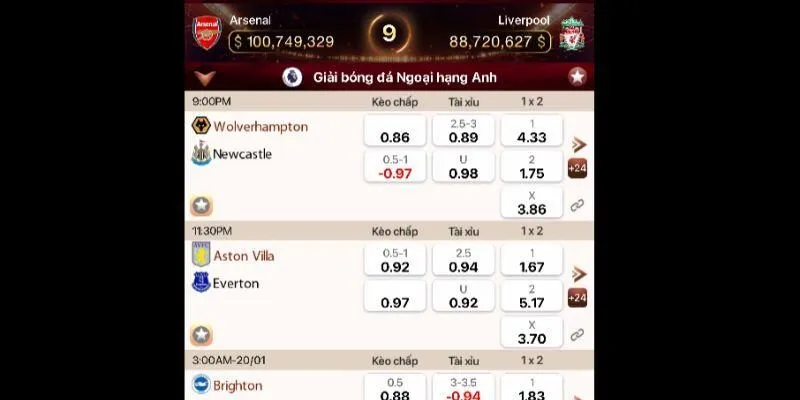  Giao diện website cá cược thể thao Bon68 dễ sử dụng